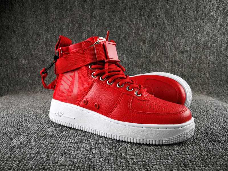 Women Nike Special Field SF AF1 Mid Red White Shoes